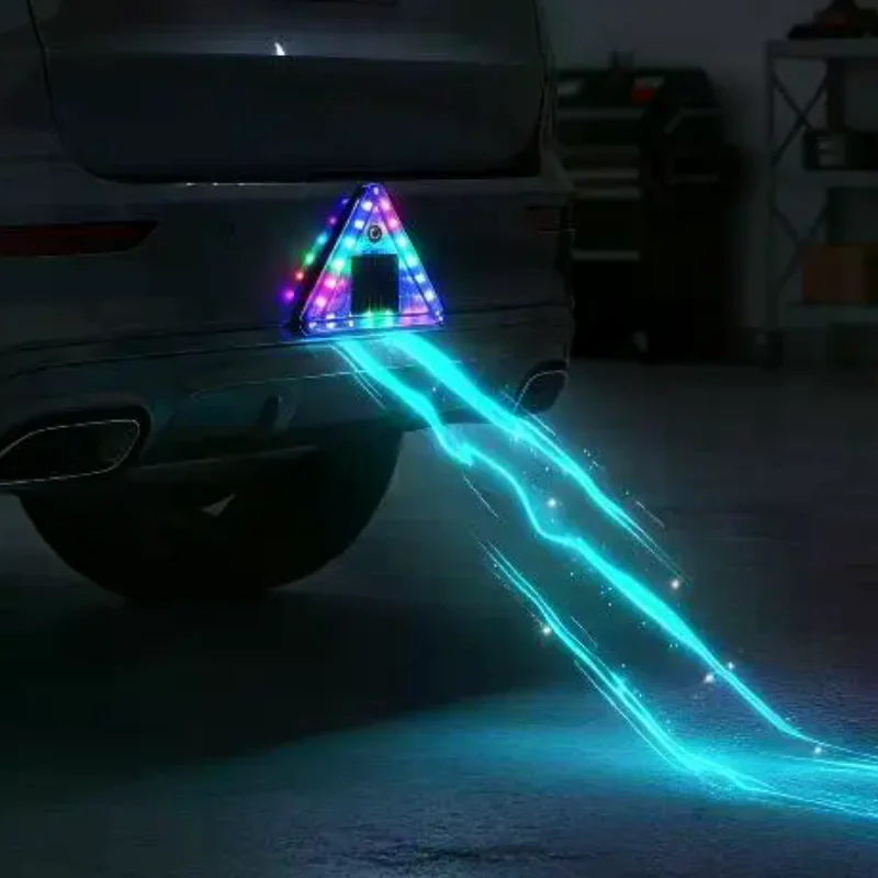 Solar-Powered Triangle LED Warning Light Car Night Safety Flashing Led Light Car Warning Lamp Anti-Collision Wide Tail Light
Solar-Powered Triangle LED Warning Light Car Night Safety Flashing Led Light Car Warning Lamp Anti-Collision Wide Tail Light
