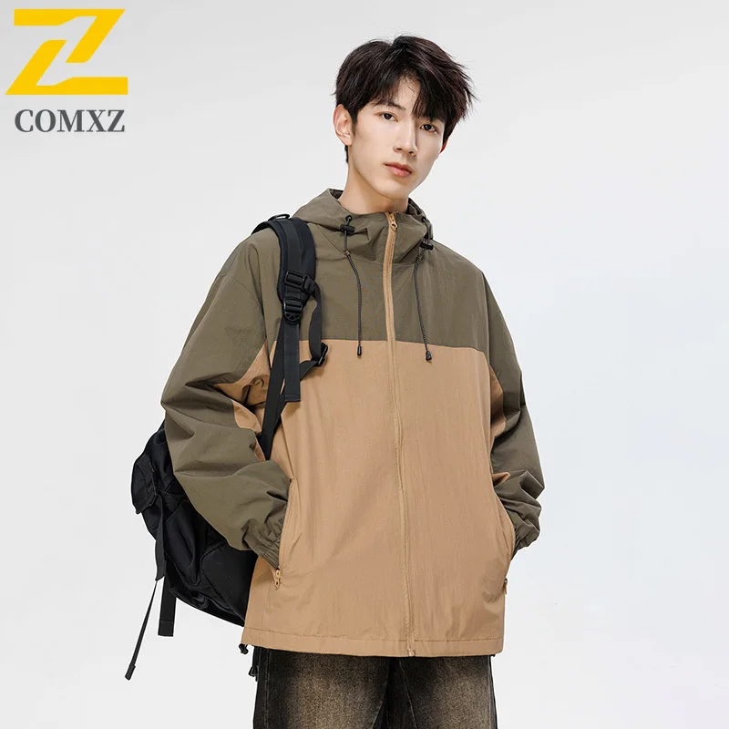 Autumn 2025 Hiking Jacket Mens Casual All-match Contrast Waterproof Windproof Windbreaker Outdoor Bike Rock Climbing Hooded Coat
Autumn 2025 Hiking Jacket Mens Casual All-match Contrast Waterproof Windproof Windbreaker Outdoor Bike Rock Climbing Hooded Coat