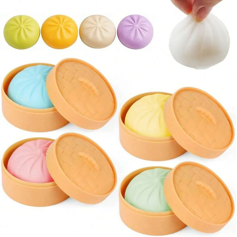 Flour Bun Dumpling Squishy, Soft Dough Squeeze Ball, Sensory Stress Relief Fidget Toy with Steamer Case
Flour Bun Dumpling Squishy, Soft Dough Squeeze Ball, Sensory Stress Relief Fidget Toy with Steamer Case