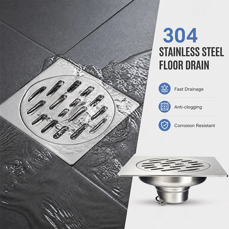 304 Stainless Steel Floor Drain Anti Odor Dual Use Washing Machine Sewer Cover for Bath Room Kitchen Shower Plumbing Hardware
304 Stainless Steel Floor Drain Anti Odor Dual Use Washing Machine Sewer Cover for Bath Room Kitchen Shower Plumbing Hardware