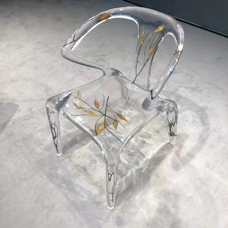 Modern light luxury acrylic crystal chair hotel clubhouse soft decoration design with wooden piers
Modern light luxury acrylic crystal chair hotel clubhouse soft decoration design with wooden piers