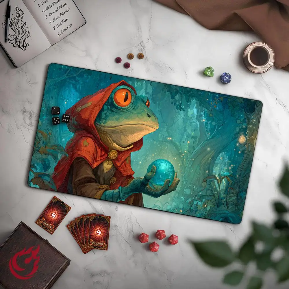 Crystal Ball and Frog Mage MTG Playmat Magic Card Mat Stitched Edge Non-Slip Durable Tabletop playmat Board Game Mat for TCG
Crystal Ball and Frog Mage MTG Playmat Magic Card Mat Stitched Edge Non-Slip Durable Tabletop playmat Board Game Mat for TCG