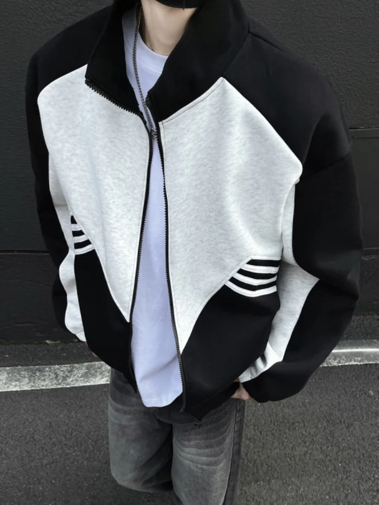 Мужская толстовка-кардиган Heavyweight для подростков, осенне-зимняя, в американском ретро-стиле, с цветными блоками, спортивная куртка с воротником-стойкой
Мужская толстовка-кардиган Heavyweight для подростков, осенне-зимняя, в американском ретро-стиле, с цветными блоками, спортивная куртка с воротником-стойкой