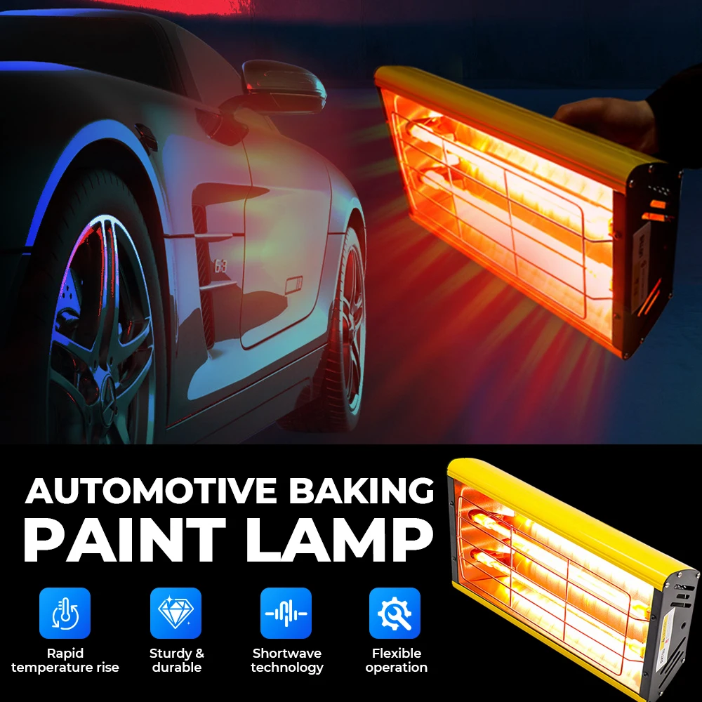 2000 Вт Инфракрасная лампа для отверждения краски Ручная коротковолновая инфракрасная нагревательная лампа для ремонта кузова автомобиля Сушилка для краски 
2000 Вт Инфракрасная лампа для отверждения краски Ручная коротковолновая инфракрасная нагревательная лампа для ремонта кузова автомобиля Сушилка для краски