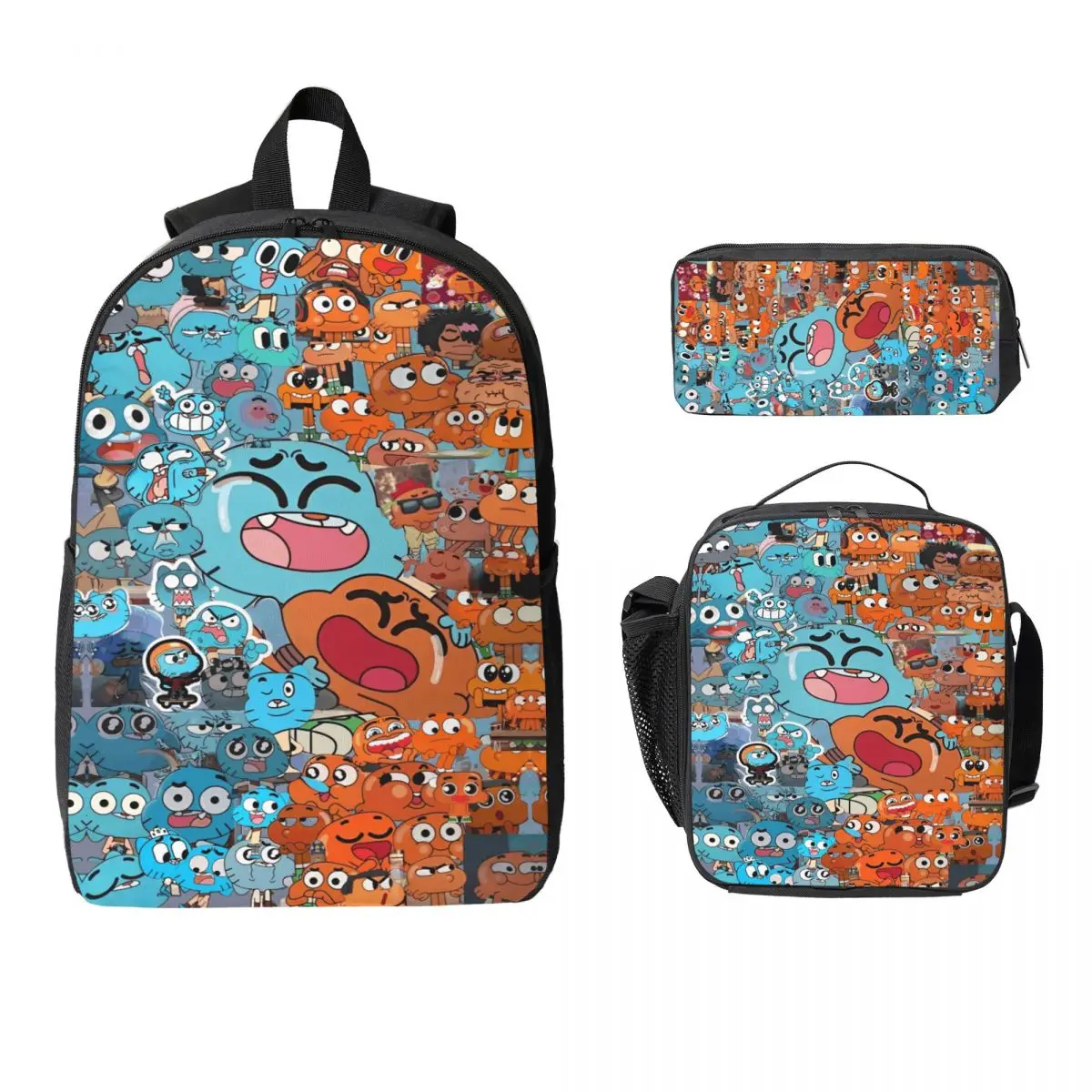 3Pcs The Amazing World Of Gumball Backpack Set for Kids Pen Bags Bookbag Sets with Lunch Box For School Students Daypack
3Pcs The Amazing World Of Gumball Backpack Set for Kids Pen Bags Bookbag Sets with Lunch Box For School Students Daypack