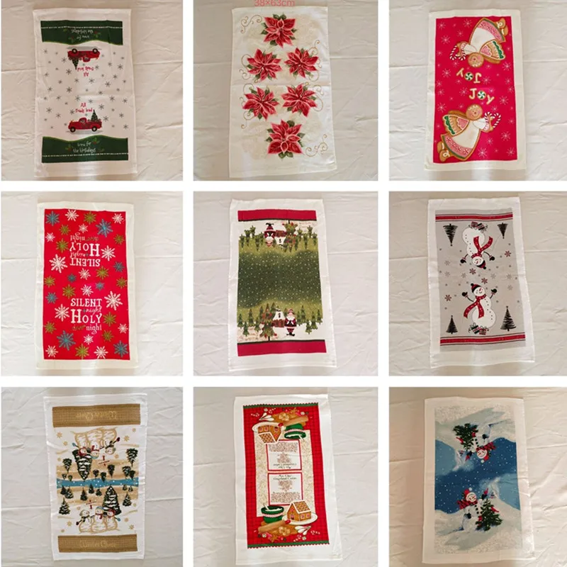 5Pcs 38x63cm Christmas Printed Cotton Soft Tea Towels Kitchen Decoration Dishcloth Cleaning Tool Xmas Party Gift
5Pcs 38x63cm Christmas Printed Cotton Soft Tea Towels Kitchen Decoration Dishcloth Cleaning Tool Xmas Party Gift