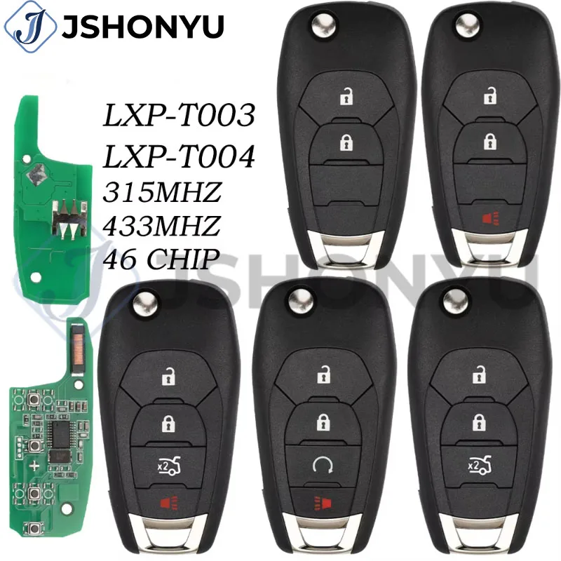 JsHonYu LXP-T003 LXP-T004 315MHz 433MHz ID46 Chip Flip Remote Car Key for Chevrolet Cruze Colorado Onix Tracker Fob
JsHonYu LXP-T003 LXP-T004 315MHz 433MHz ID46 Chip Flip Remote Car Key for Chevrolet Cruze Colorado Onix Tracker Fob