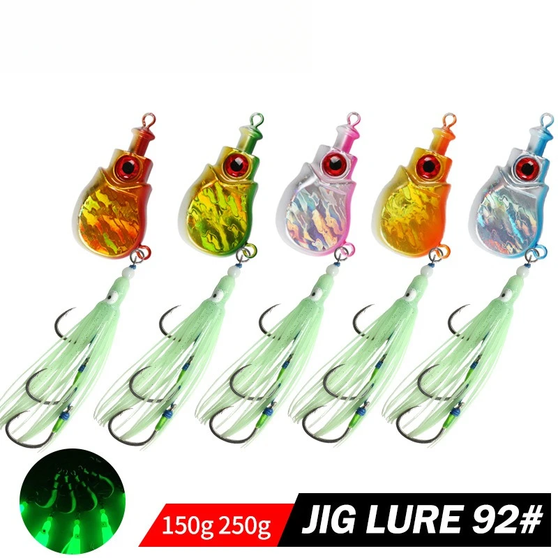 1pcs 150g 250g Kabura Bullet Metal Jig Head Squid Assist Hooks Sinking Jigging String hook Lure Bottomship Marlin Inchiku
1pcs 150g 250g Kabura Bullet Metal Jig Head Squid Assist Hooks Sinking Jigging String hook Lure Bottomship Marlin Inchiku