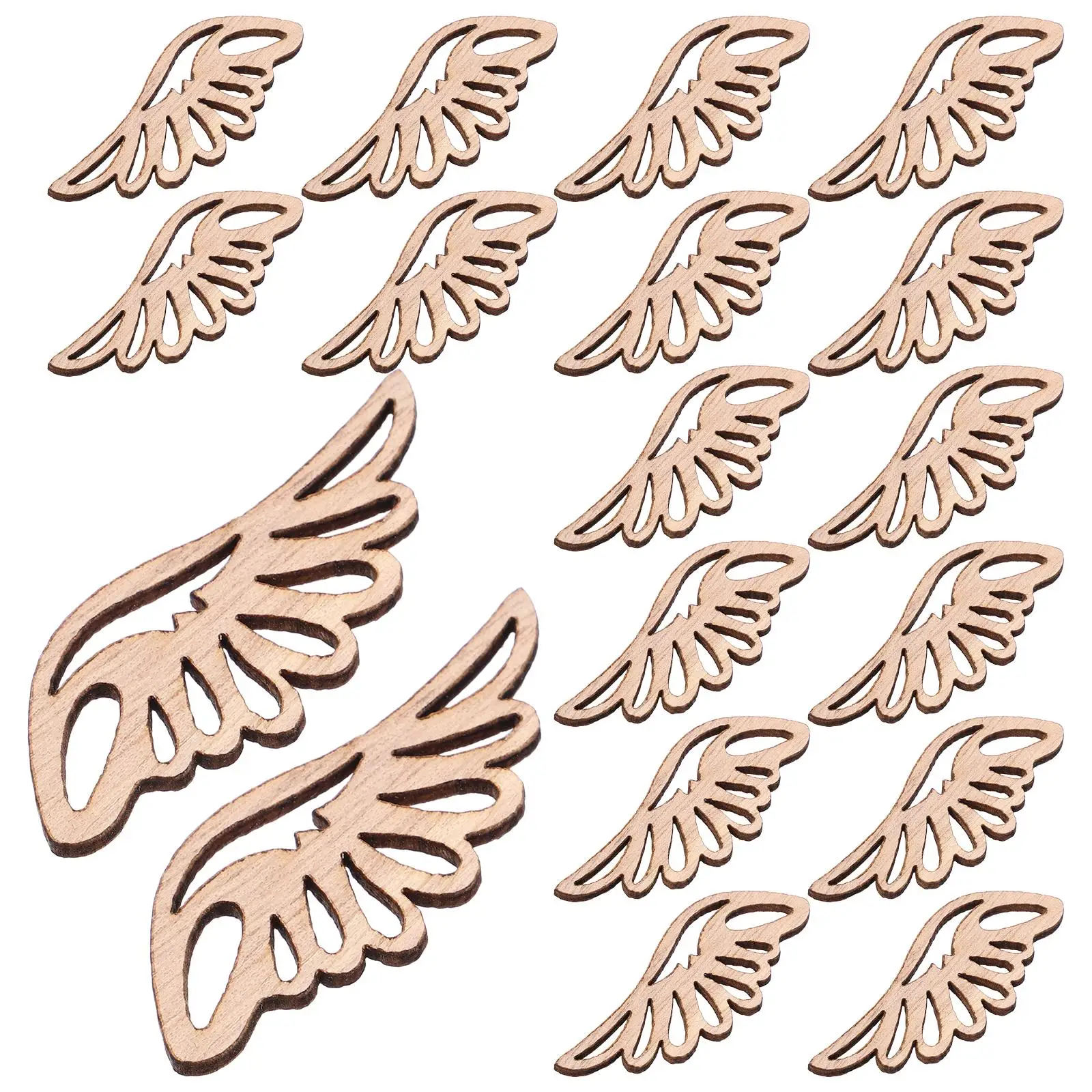 50pcs Angel Wings Wood Pieces Natural Finish Craft Supplies DIY Decorations Wooden Cutouts Khaki Color Montessori Educational
50pcs Angel Wings Wood Pieces Natural Finish Craft Supplies DIY Decorations Wooden Cutouts Khaki Color Montessori Educational