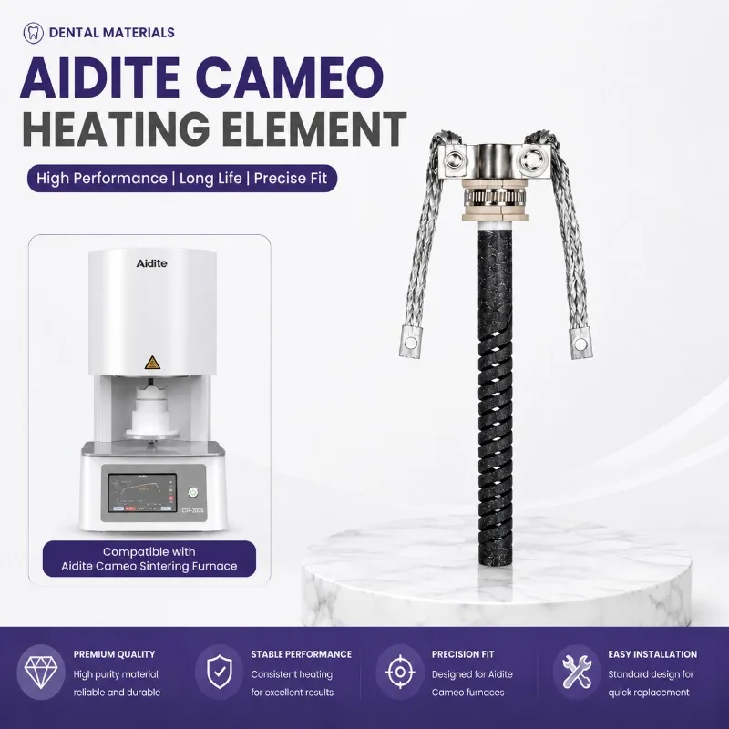 Aidite Cameo Furnace SIC Heating Element Replacement 1650°C for Dental Sintering Furnace High Purity SIC Resistance Rod
Aidite Cameo Furnace SIC Heating Element Replacement 1650°C for Dental Sintering Furnace High Purity SIC Resistance Rod