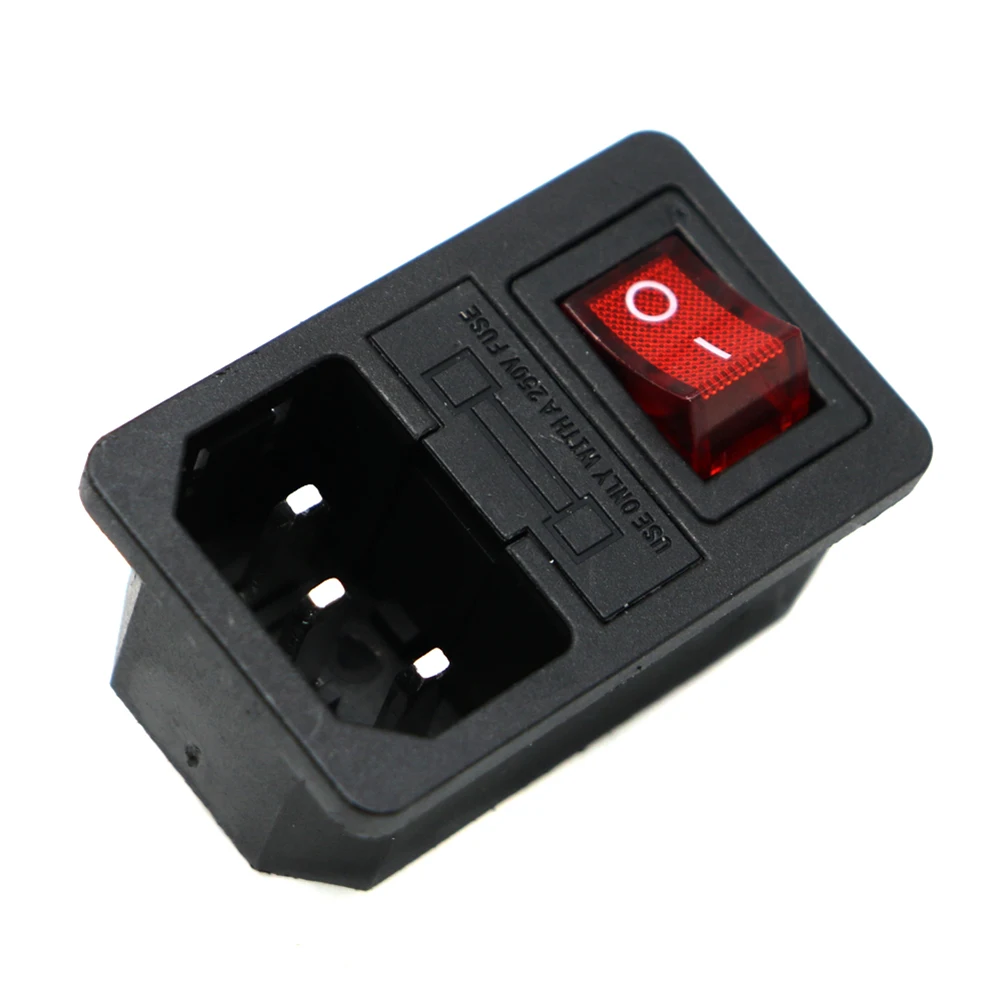 3-контактный разъем IEC320 C14 для домашнего использования, для управления питанием, черный, с подсветкой, с выключателем-качалкой для бытовой техники
3-контактный разъем IEC320 C14 для домашнего использования, для управления питанием, черный, с подсветкой, с выключателем-качалкой для бытовой техники
