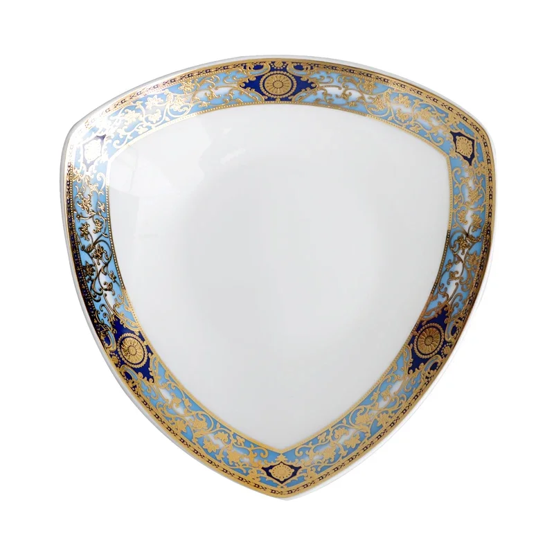 Triangle Shaped Household Light Luxury Bone Porcelain Relief Tableware, Plates, Shaped Plates, European Deep Dish Plates
Triangle Shaped Household Light Luxury Bone Porcelain Relief Tableware, Plates, Shaped Plates, European Deep Dish Plates
