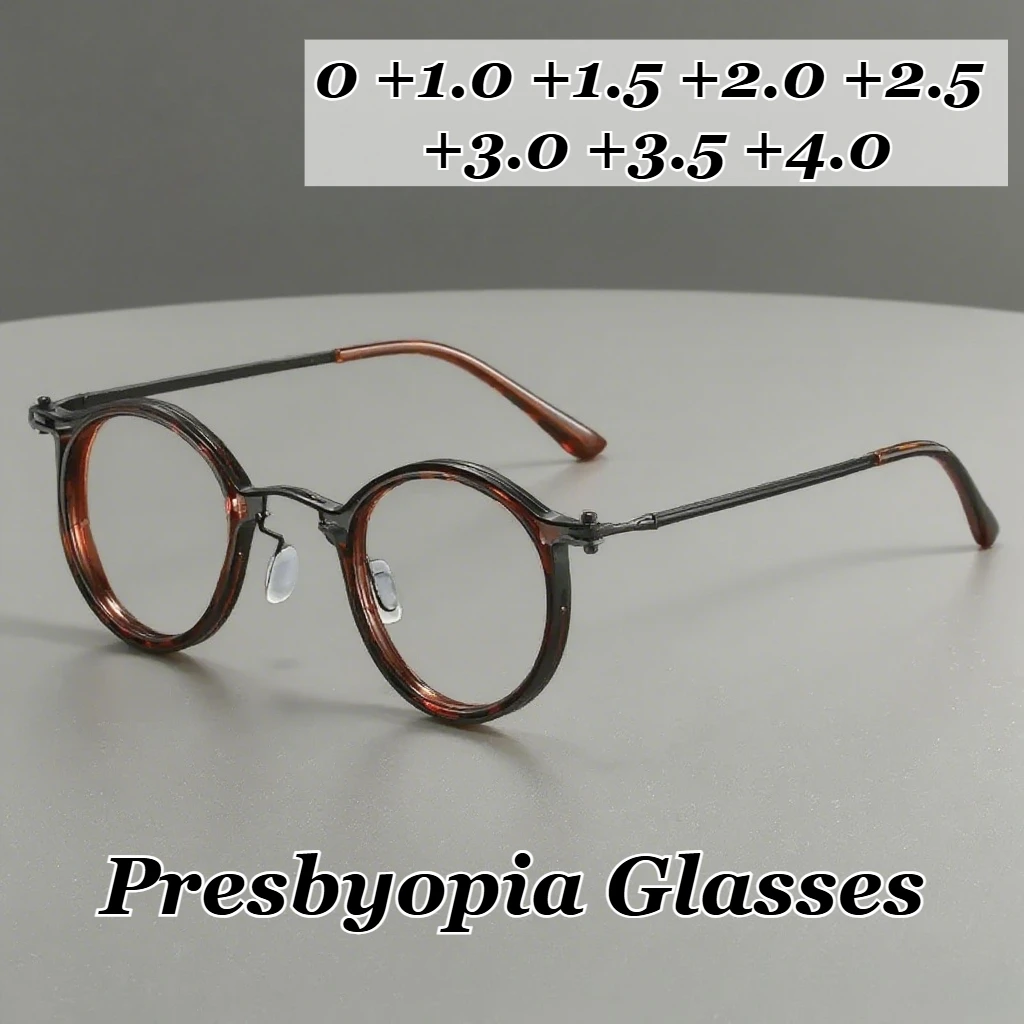 Men Women Fashion New Anti-blue Light Reading Glasses Classic Retro Round Frame Glasses Transparent Lens Presbyopia Glasses 
Men Women Fashion New Anti-blue Light Reading Glasses Classic Retro Round Frame Glasses Transparent Lens Presbyopia Glasses
