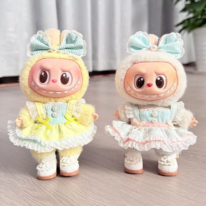Summer Doll Clothes Suitable for Labubu V1 V2 V3 Vinyl Doll Clothes Puffy Skirt Hairpin Suit Peripheral Cartoon Cute Toys Gifts 
Summer Doll Clothes Suitable for Labubu V1 V2 V3 Vinyl Doll Clothes Puffy Skirt Hairpin Suit Peripheral Cartoon Cute Toys Gifts