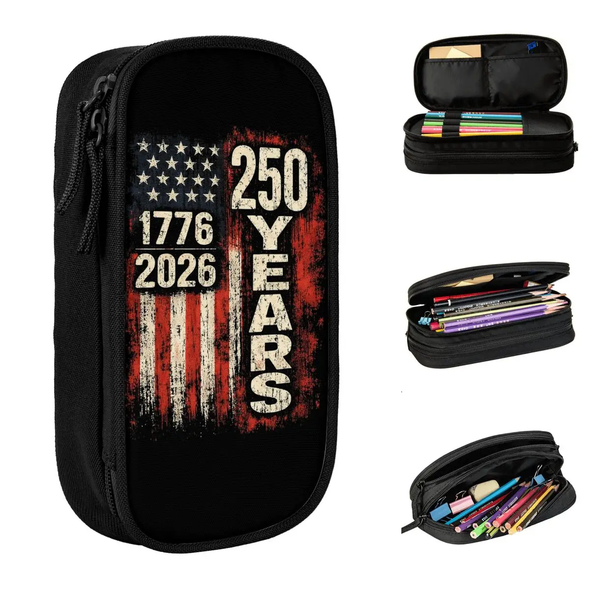 250 Years America 1776 2026 250th Anniversary Pencil Case Cute Pen Box Pencil Bags Girl Boy Students School Cosmetic Pencilcases
250 Years America 1776 2026 250th Anniversary Pencil Case Cute Pen Box Pencil Bags Girl Boy Students School Cosmetic Pencilcases