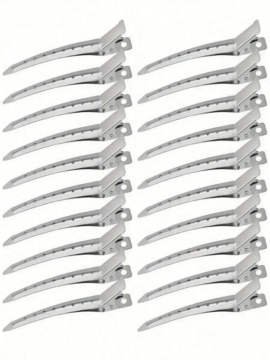 20pcs Metal Alligator Hair Clips For Sectioning Long Thick Curly Hair Salon Styling Tools
20pcs Metal Alligator Hair Clips For Sectioning Long Thick Curly Hair Salon Styling Tools