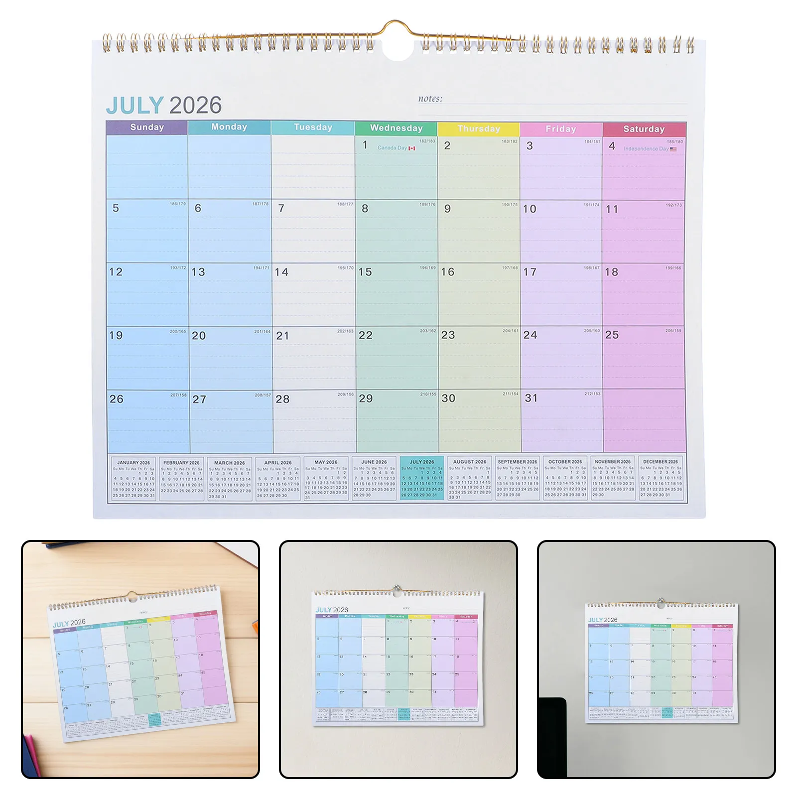 2026.7-2027.12 Wall Calendar Planner English Hanging Monthly Spiral Binding Large Yearly Planner for Family Office School
2026.7-2027.12 Wall Calendar Planner English Hanging Monthly Spiral Binding Large Yearly Planner for Family Office School