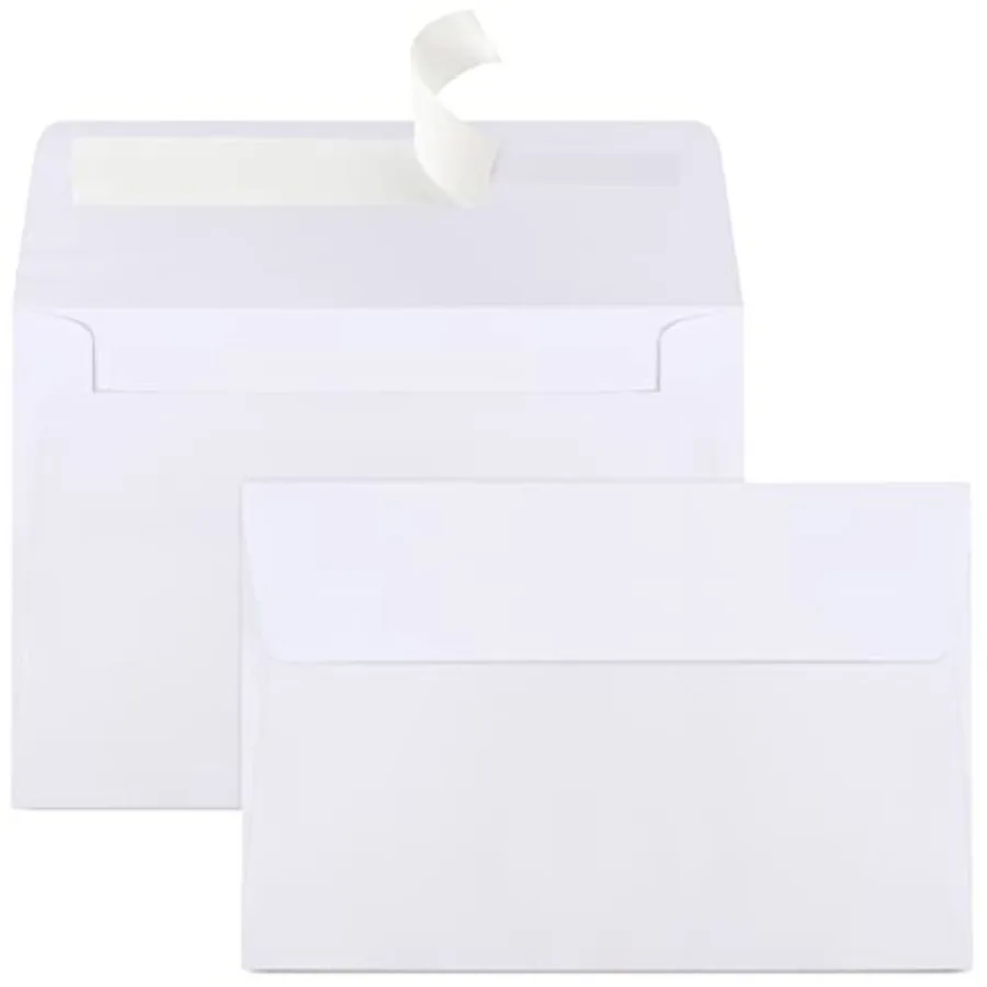 70 Packs A4 Envelopes, White, 4x6 Photo, Self Seal for Invitations, Weddings, Baby Shower, Photos, Postcards, Greeting Cards, M
70 Packs A4 Envelopes, White, 4x6 Photo, Self Seal for Invitations, Weddings, Baby Shower, Photos, Postcards, Greeting Cards, M