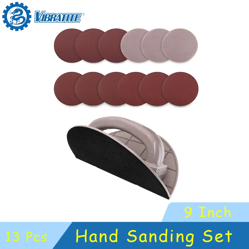 9 Inch Hand Sanding Set 13 Pcs Drywall Corner Sander with Round Sandpaper Assorted 100-240 Pcs for Corners and Walls Cleaning
9 Inch Hand Sanding Set 13 Pcs Drywall Corner Sander with Round Sandpaper Assorted 100-240 Pcs for Corners and Walls Cleaning