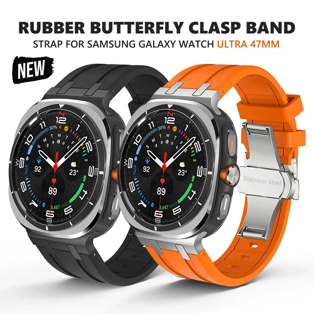Rubber Band for Samsung Galaxy Watch 7 Ultra 47mm Silicone No Gaps Strap Butterfly Clasp Bracelet for SAMSUNG GALAXY 47MM Correa
Rubber Band for Samsung Galaxy Watch 7 Ultra 47mm Silicone No Gaps Strap Butterfly Clasp Bracelet for SAMSUNG GALAXY 47MM Correa