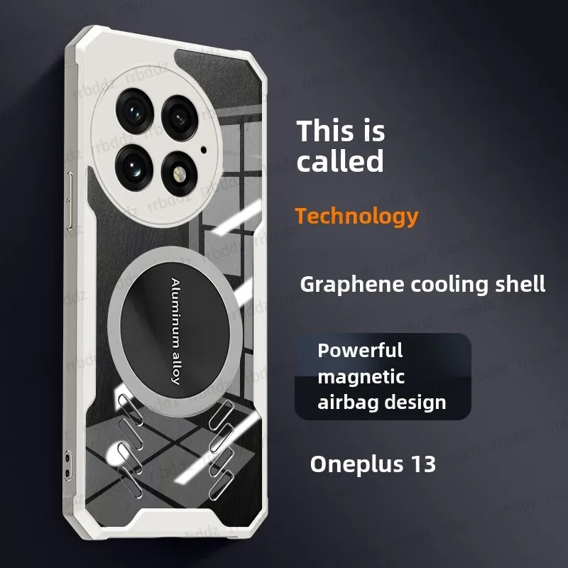 Graphene Cooling Phone Case for OnePlus 13 Heat Dissipation Case Magnetic Cover Wireless Charging Shockproof Capa
Graphene Cooling Phone Case for OnePlus 13 Heat Dissipation Case Magnetic Cover Wireless Charging Shockproof Capa