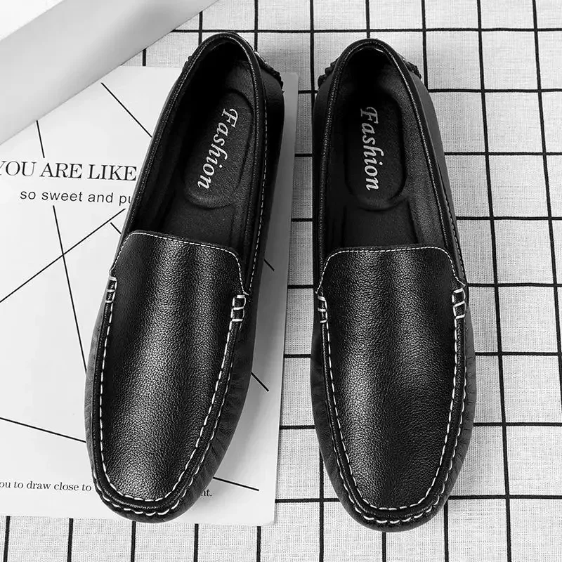 Elegant Top Layer Cowhide Casual Leather Shoes Slip-on Soft Leather Men's Shoes with Tendon Sole Comfortable Soft Sole
Elegant Top Layer Cowhide Casual Leather Shoes Slip-on Soft Leather Men's Shoes with Tendon Sole Comfortable Soft Sole
