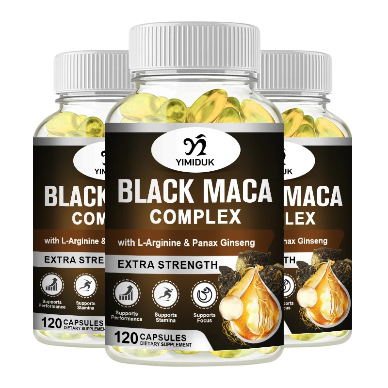 Powerful Black Maca Root Capsules with Ashwagandha Supports Strength, Stamina and Mood, Men's Muscle Enlargement, Non-GMO
Powerful Black Maca Root Capsules with Ashwagandha Supports Strength, Stamina and Mood, Men's Muscle Enlargement, Non-GMO