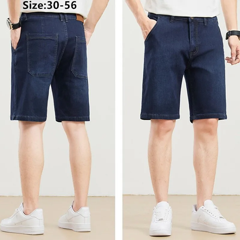 Men Denim Shorts Summer Plus Size 180KG 50 52 54 56 Elastic Stretched Loose Male High Waist Oversized Black Half Jeans Trousers
Men Denim Shorts Summer Plus Size 180KG 50 52 54 56 Elastic Stretched Loose Male High Waist Oversized Black Half Jeans Trousers