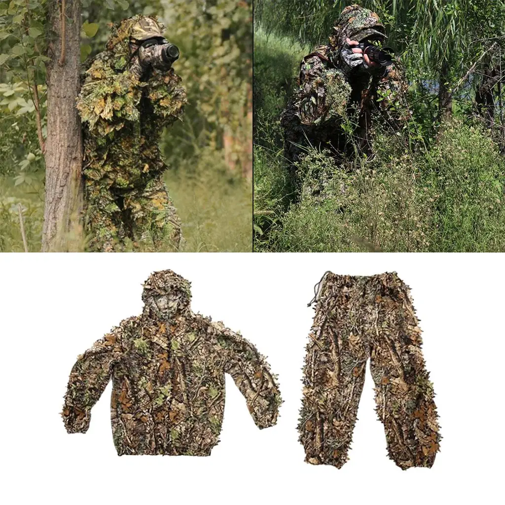 Outdoor Suits Ghillie Suits 3D Leaves Forest Clothing
Outdoor Suits Ghillie Suits 3D Leaves Forest Clothing