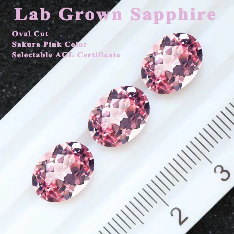 Lab Grown Sapphire Oval Cut Sunrise Pink Color DIY Charms Jewelry Making Main Materials Selectable AGL Certificate
Lab Grown Sapphire Oval Cut Sunrise Pink Color DIY Charms Jewelry Making Main Materials Selectable AGL Certificate