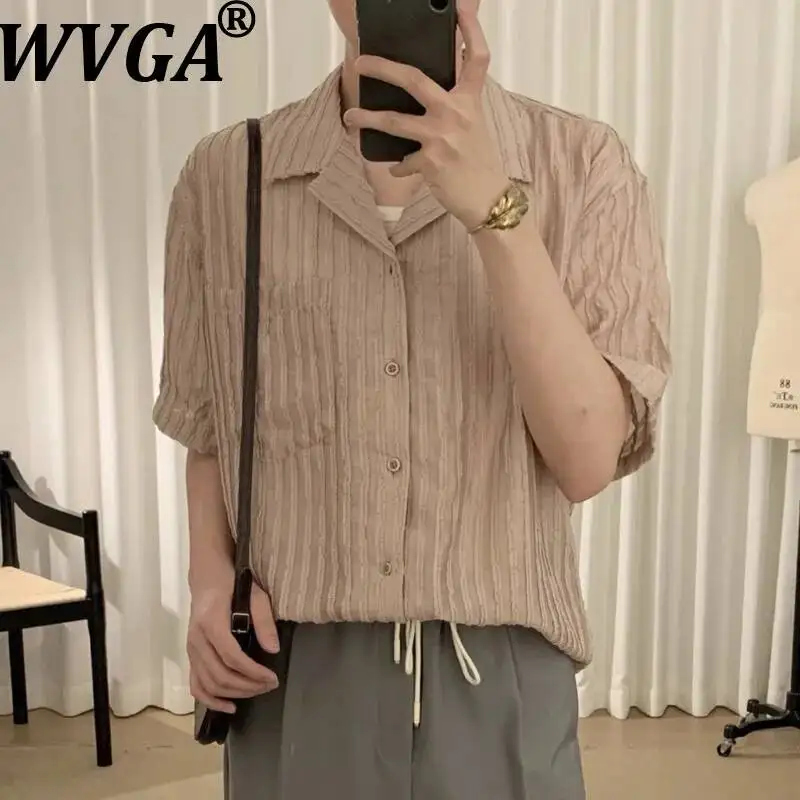 WVGA Summer New Men's Turn-Down Collar Short Sleeve Shirt Niche Chic Casual Lightweight Loose-fit Striped Trendy Tops Ins W24460
WVGA Summer New Men's Turn-Down Collar Short Sleeve Shirt Niche Chic Casual Lightweight Loose-fit Striped Trendy Tops Ins W24460