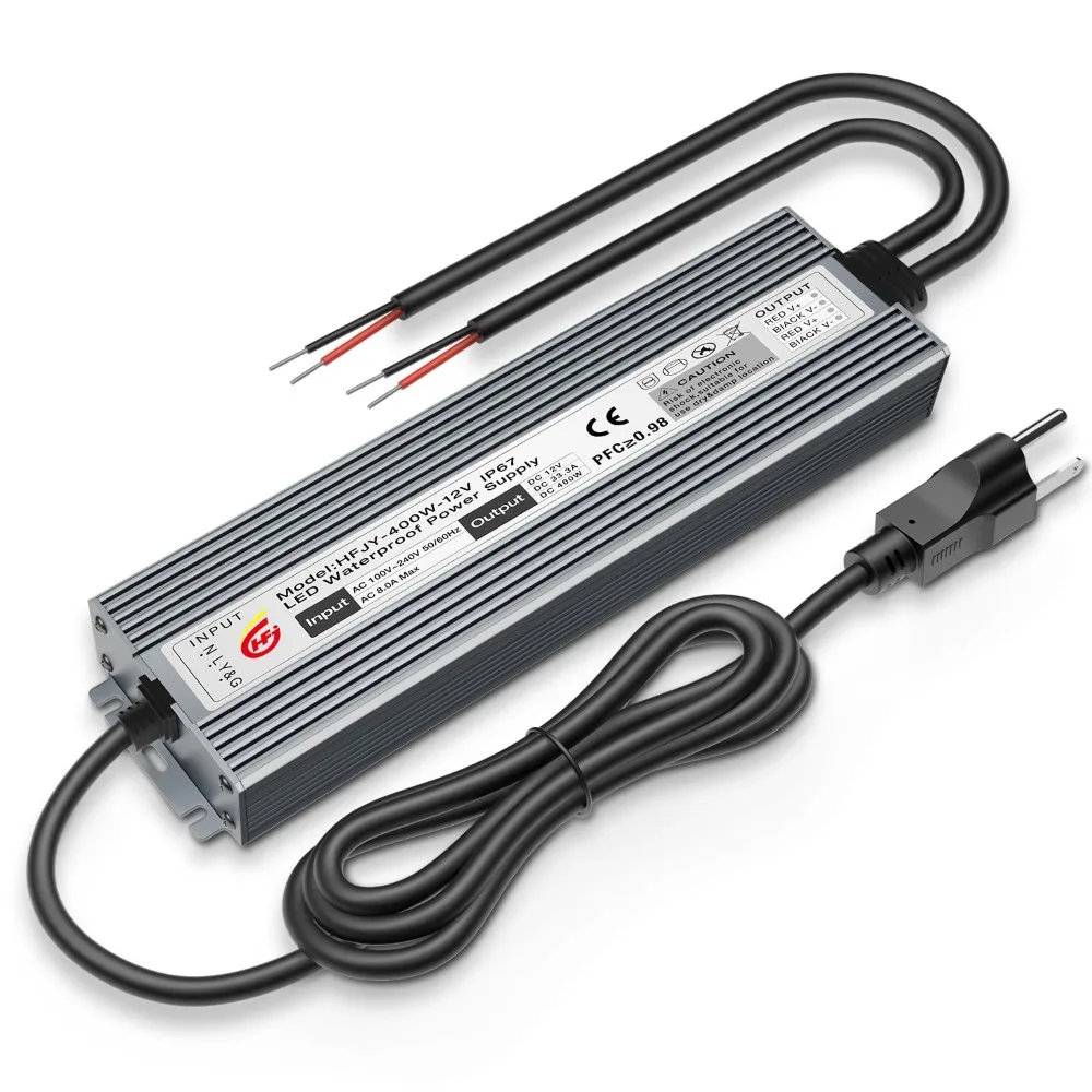 Ships from USA Waterproof IP67 400W LED Driver Power Supply Transformer AC 100-265V to 12V DC 33.3A Low Voltage Output with
Ships from USA Waterproof IP67 400W LED Driver Power Supply Transformer AC 100-265V to 12V DC 33.3A Low Voltage Output with