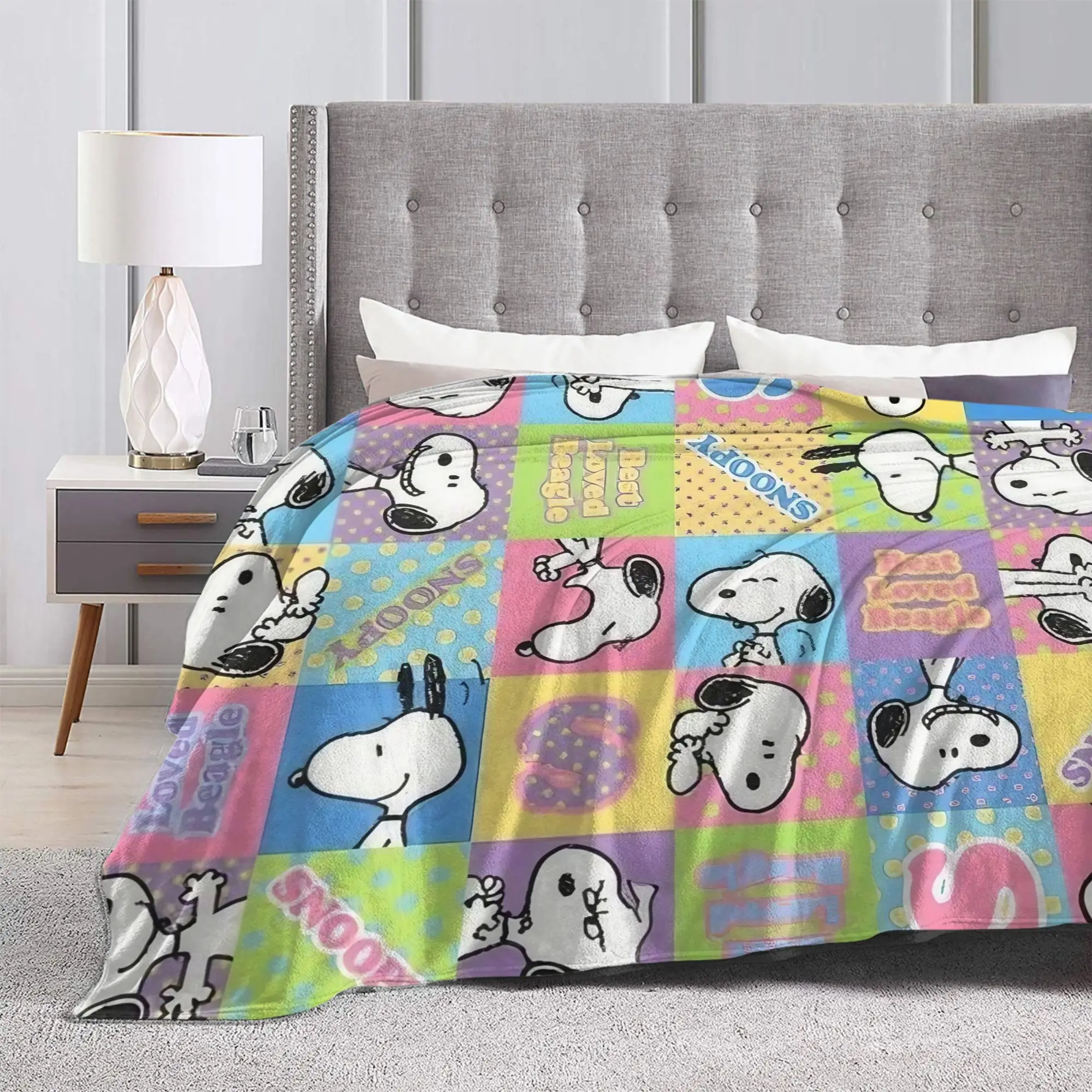 Snoopy Cartoon Dog Knitted Blankets Flannel Lightweight Thin Throw Blanket for Outdoor Travel Bedroom Quilt
Snoopy Cartoon Dog Knitted Blankets Flannel Lightweight Thin Throw Blanket for Outdoor Travel Bedroom Quilt