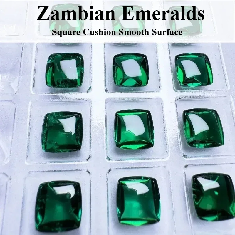 Top Lab Grown Zambian Emeralds Square Cushion Smooth Surface With Cracks Inclusions Inside Selectable AGL Certificate
Top Lab Grown Zambian Emeralds Square Cushion Smooth Surface With Cracks Inclusions Inside Selectable AGL Certificate