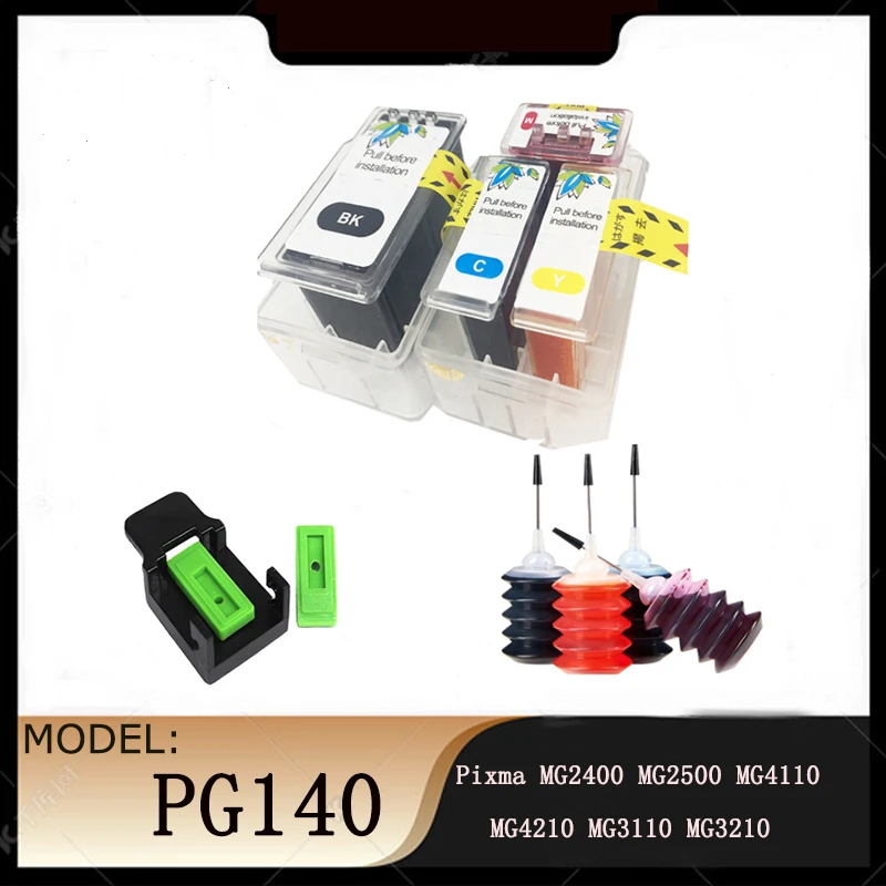 Vilaxh 140XL 141XL Smart Ink Cartridges Refill Kit for Canon PG140 CL 141 Pixma MG2400 MG2500 MG4110 MG4210 MG3110 MG3210
Vilaxh 140XL 141XL Smart Ink Cartridges Refill Kit for Canon PG140 CL 141 Pixma MG2400 MG2500 MG4110 MG4210 MG3110 MG3210