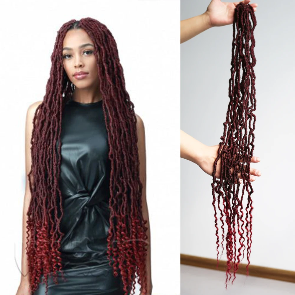 36 Inch 12 Strands Soft Faux Locs Crochet Hair Synthetic Straight NU Locs with Curly Ends Dreadlocks Braiding Hair Extensions
36 Inch 12 Strands Soft Faux Locs Crochet Hair Synthetic Straight NU Locs with Curly Ends Dreadlocks Braiding Hair Extensions