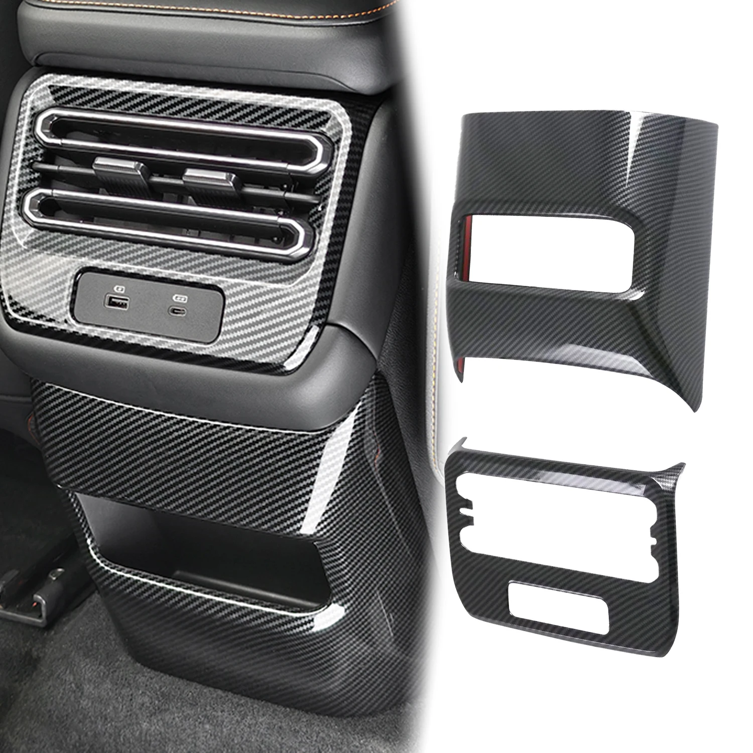 For Jetour Freedom Shanhai T1 2024-2025 Rear A/C Vent Outlet Cover Trim Panel Car Interior Carbon Black ABS Accessories 2pc
For Jetour Freedom Shanhai T1 2024-2025 Rear A/C Vent Outlet Cover Trim Panel Car Interior Carbon Black ABS Accessories 2pc