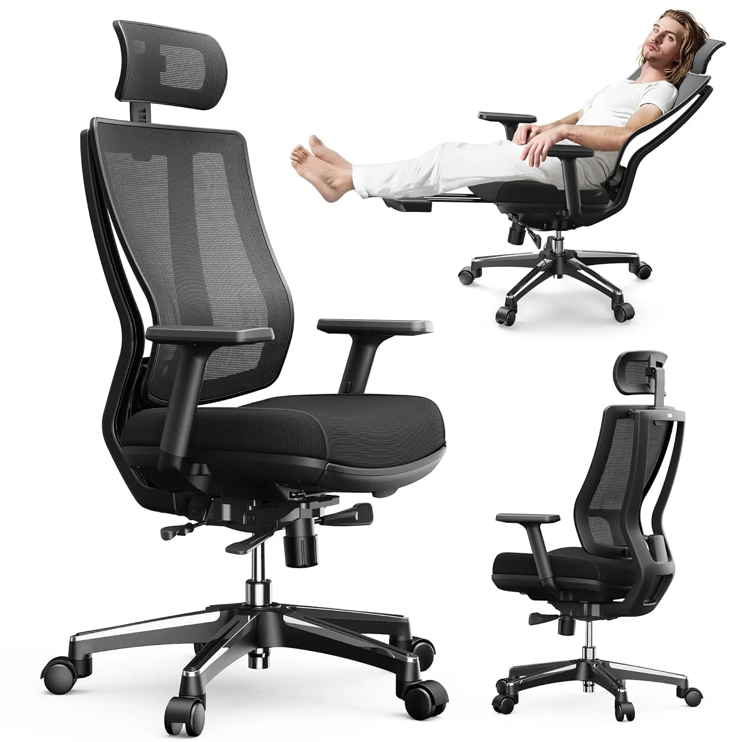 Эргономичное офисное кресло OdinLake L2 Ergo PRO 633 с подставкой для ног - регулируемая глубина сиденья, 3D-подлокотники и поясничная опора, индивидуальная настройка
Эргономичное офисное кресло OdinLake L2 Ergo PRO 633 с подставкой для ног - регулируемая глубина сиденья, 3D-подлокотники и поясничная опора, индивидуальная настройка