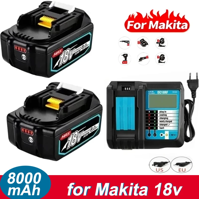 Оригинальная Аккумуляторная Батарея BL1860 18 В 8000 мАч литий-ионная батарея для Makita 18 В батарея BL1850 BL1880 BL1860B LXT400
Оригинальная Аккумуляторная Батарея BL1860 18 В 8000 мАч литий-ионная батарея для Makita 18 В батарея BL1850 BL1880 BL1860B LXT400