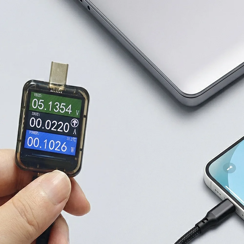 DC4.5-48V USB Type-C Digital Power Meter Tester 0-6A Bidirectional Current Voltage Detector Multimeter with Rotatable Screen
DC4.5-48V USB Type-C Digital Power Meter Tester 0-6A Bidirectional Current Voltage Detector Multimeter with Rotatable Screen