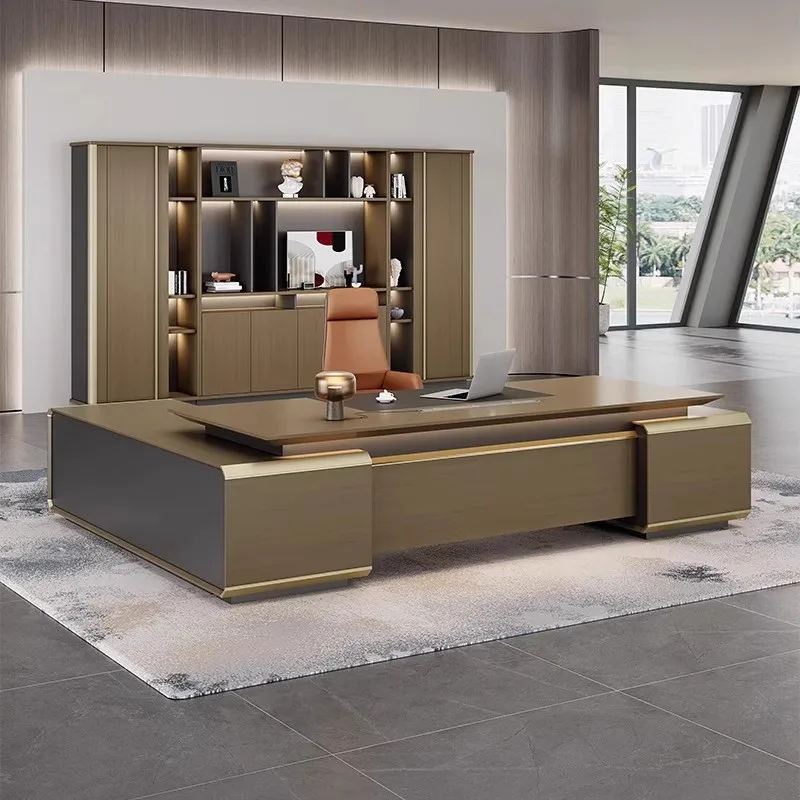 High-end Desk Boss Table And Chair Combination Light Luxury President Table Simple Modern General Manager Room Chairperson Class
High-end Desk Boss Table And Chair Combination Light Luxury President Table Simple Modern General Manager Room Chairperson Class
