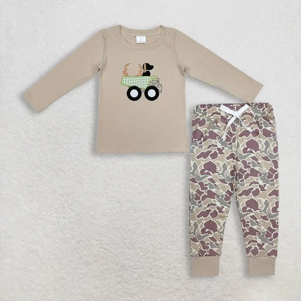 Baby Boys Camouflage Hunting Dog Print Top And Pants Outfit Set Baby Clothing Set for Boys
Baby Boys Camouflage Hunting Dog Print Top And Pants Outfit Set Baby Clothing Set for Boys