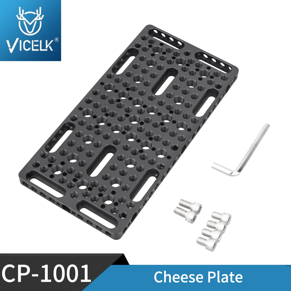 VICELK CP1001 Switching Cheese Plate for Railblocks, with 1/4" 3/8" Threads for DSLR Camera Cage Rig Expansion Mounting Tripod 
VICELK CP1001 Switching Cheese Plate for Railblocks, with 1/4" 3/8" Threads for DSLR Camera Cage Rig Expansion Mounting Tripod