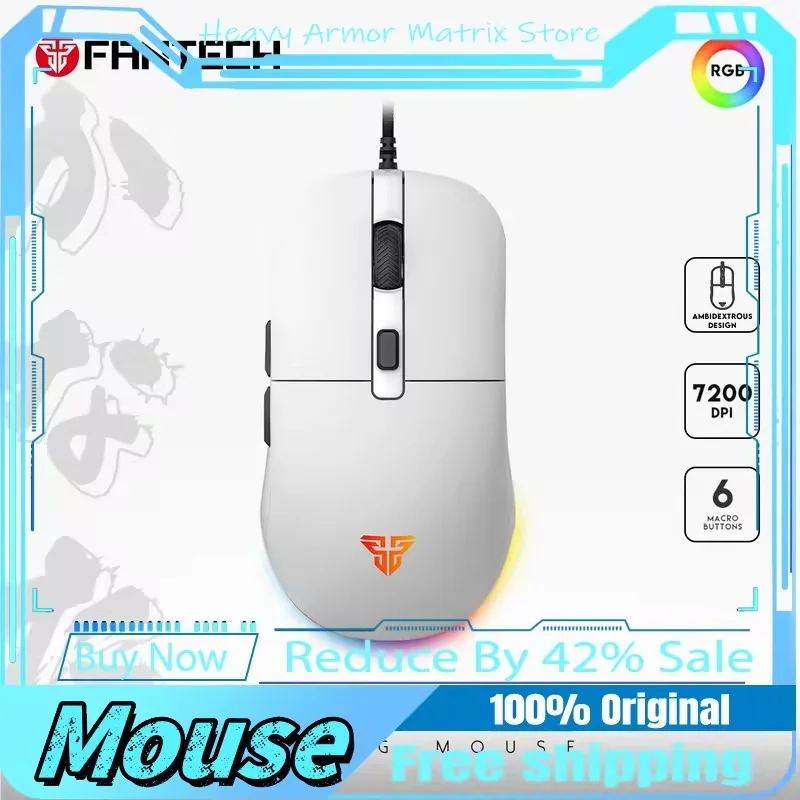 Fantech Kanata S Vx9s Wired Gaming Office Mouse 7200dpi Huano 10m Switch 6 Macro Button Optical Mouse Mice For Pc Laptop
Fantech Kanata S Vx9s Wired Gaming Office Mouse 7200dpi Huano 10m Switch 6 Macro Button Optical Mouse Mice For Pc Laptop