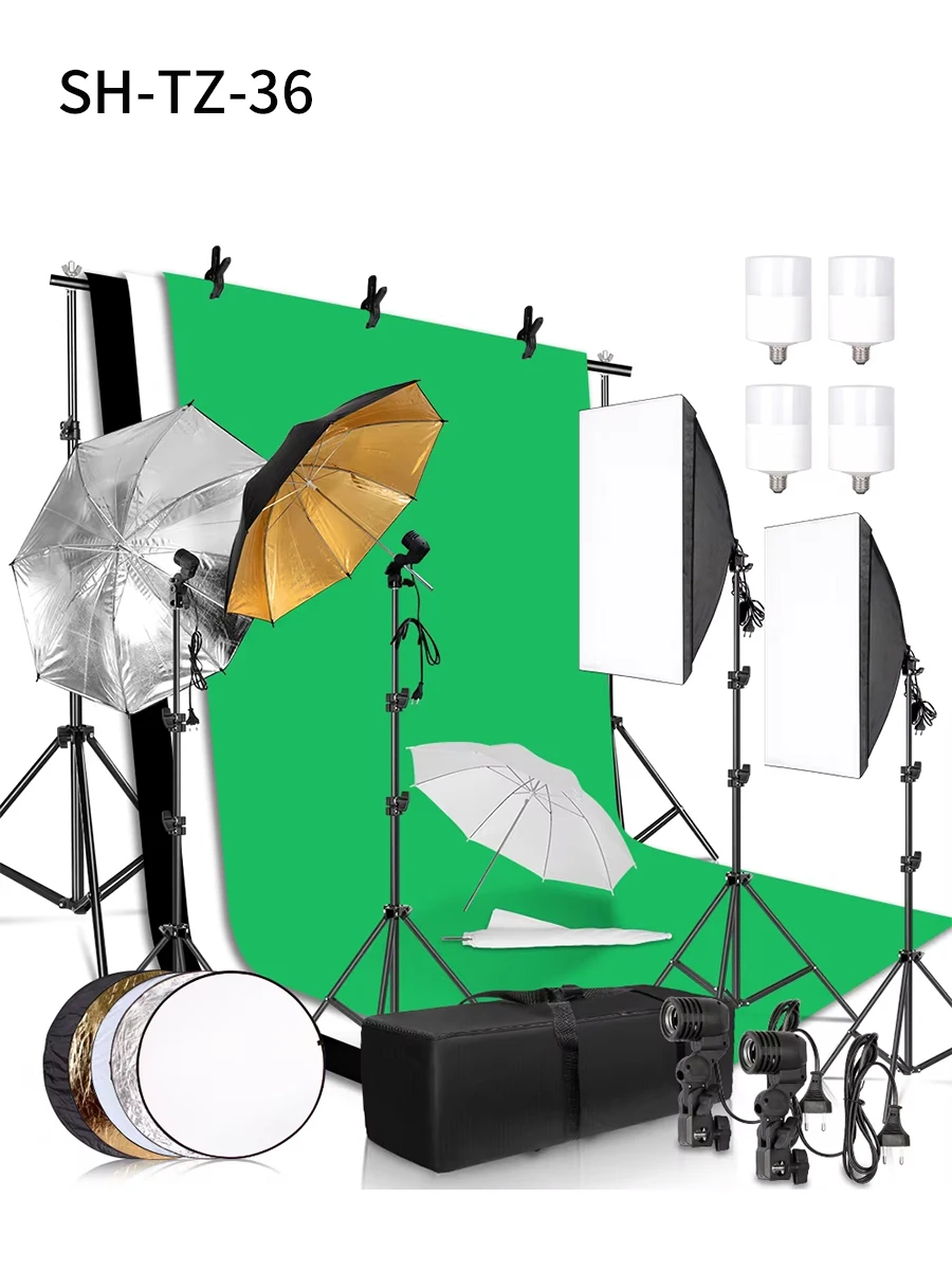Photography Background Frame Support Softbox Lighting Kit Photo Studio Equipment Accessories With 3Pcs Backdrop And Tripod Stand
Photography Background Frame Support Softbox Lighting Kit Photo Studio Equipment Accessories With 3Pcs Backdrop And Tripod Stand