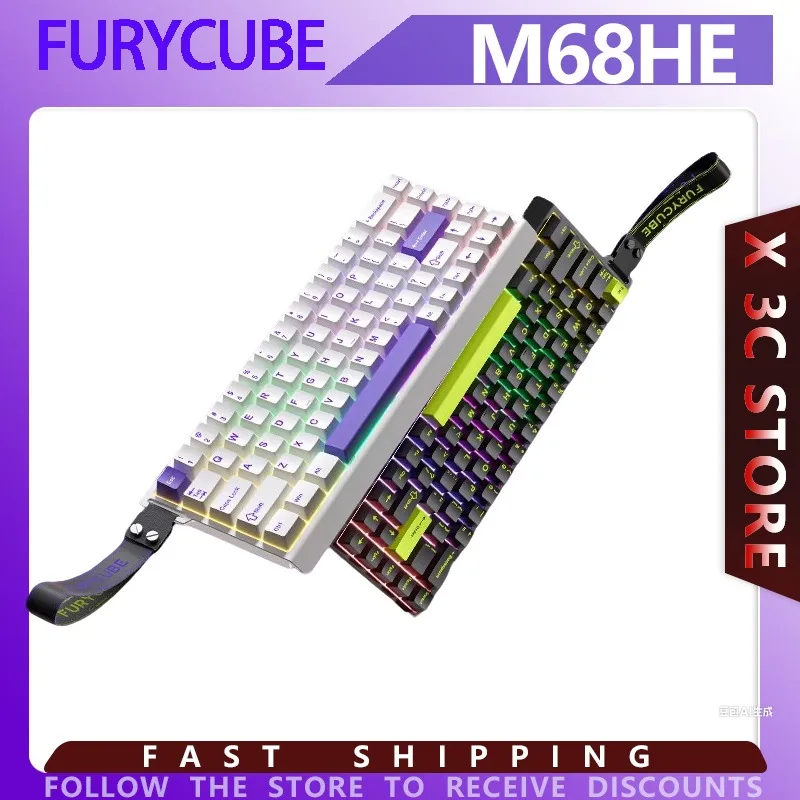 FURYCUBE M68HE 65% компактная механическая клавиатура с магнитной осью и RGB-подсветкой с возможностью горячей замены по индивидуальному заказу для игр FPS и киберспорта
FURYCUBE M68HE 65% компактная механическая клавиатура с магнитной осью и RGB-подсветкой с возможностью горячей замены по индивидуальному заказу для игр FPS и киберспорта