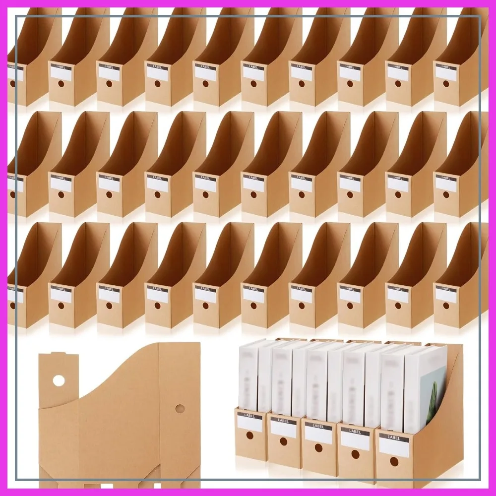 50 Pcs Cardboard Magazine Holder File Organizer with Labels for School Office Home, Brown
50 Pcs Cardboard Magazine Holder File Organizer with Labels for School Office Home, Brown