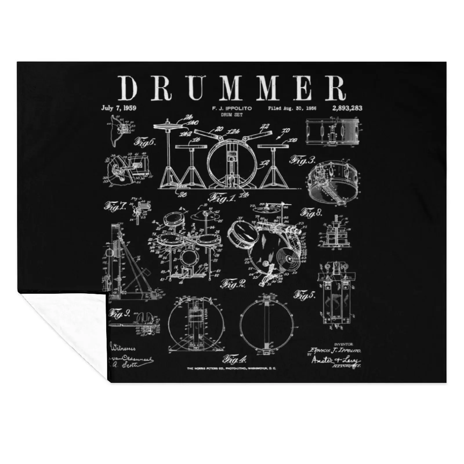 Drum Set Kit Vintage Patent Drummer Drawing Print Throw Blanket Winter beds valentine gift ideas Bed covers Furrys Blankets
Drum Set Kit Vintage Patent Drummer Drawing Print Throw Blanket Winter beds valentine gift ideas Bed covers Furrys Blankets
