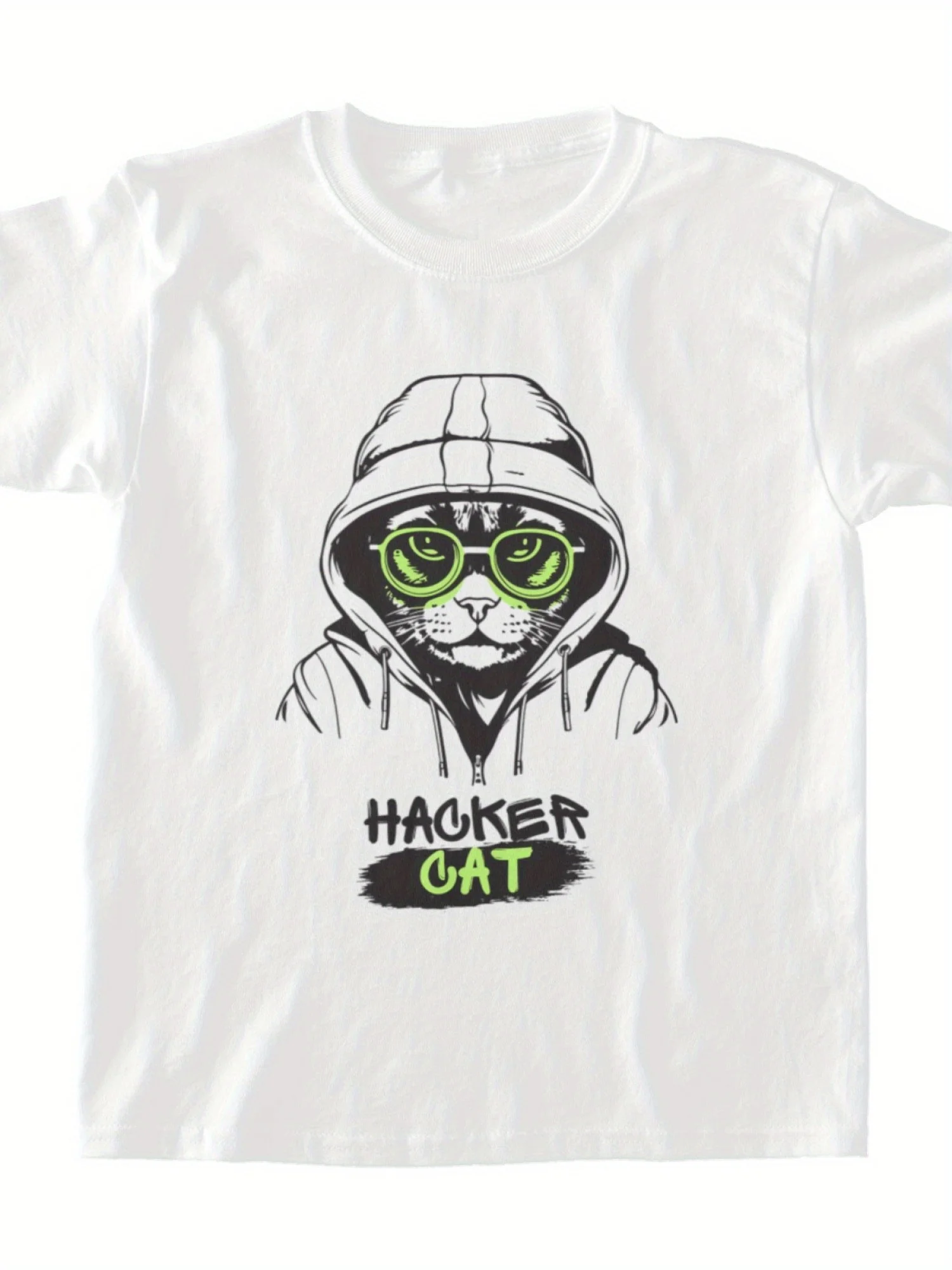Hacker Cat Graphic Printing Summer Autumn Winter Cotton Men's and Women's T-shirt Short Sleeve Luxury Outdoor Sports Brand
Hacker Cat Graphic Printing Summer Autumn Winter Cotton Men's and Women's T-shirt Short Sleeve Luxury Outdoor Sports Brand
