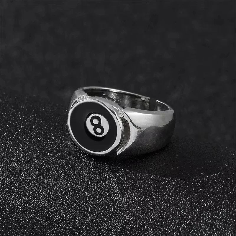 Number 8 Black Pool Billiard Ball Ring for Man, Personality Charm, Cocktail Party Accessories, Eight
Number 8 Black Pool Billiard Ball Ring for Man, Personality Charm, Cocktail Party Accessories, Eight